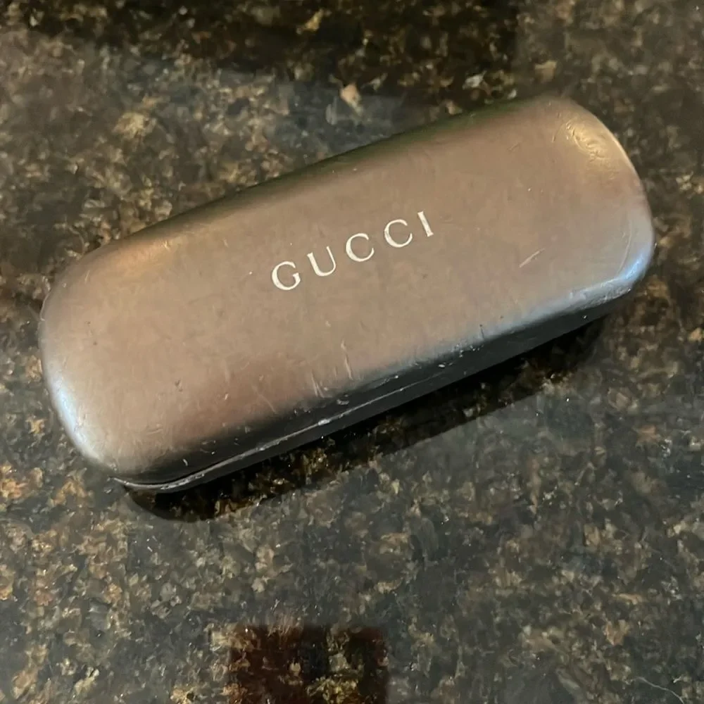 Gucci Hard Sunglasses Case - Authentic Brown Case